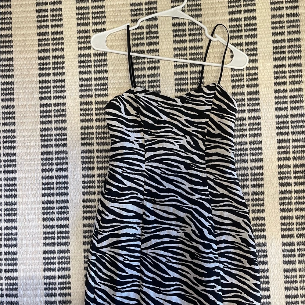 For Love And Lemons zebra mini dress size extra small